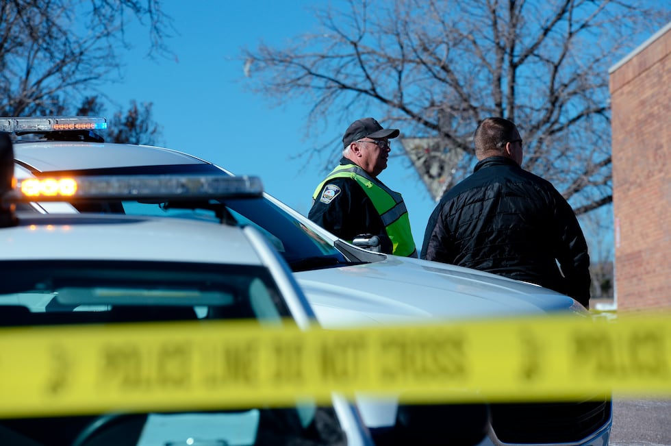 Crime tape is set up near a gay nightclub in Colorado Springs, Colo., Sunday, Nov. 20, 2022...