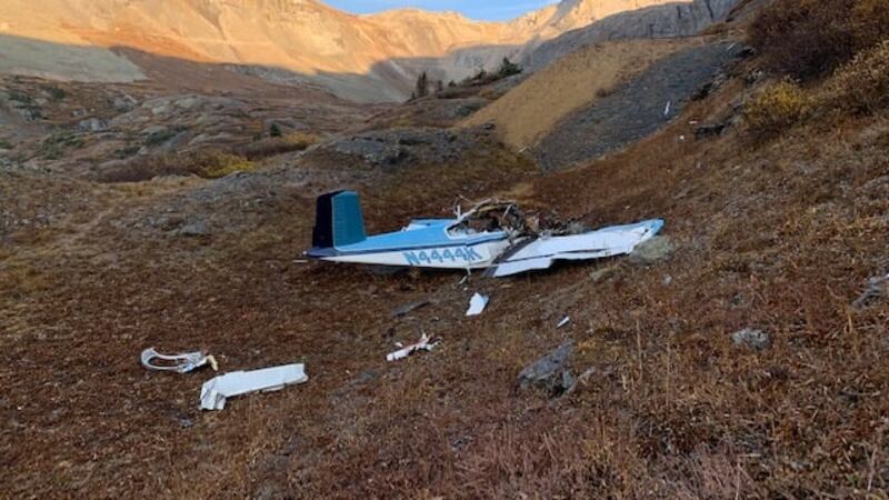 The plane crashed in Ingram Basin just east of Telluride Monday afternoon.