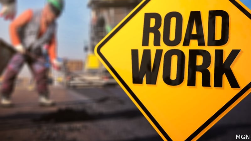 Road work graphic.