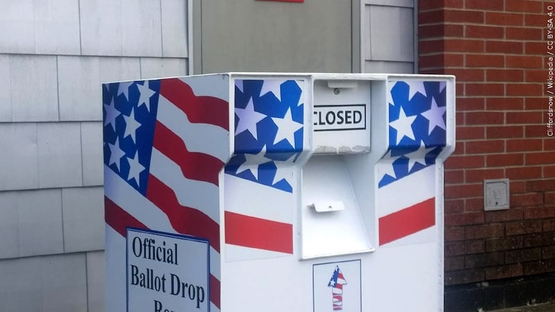 A ballot box in Denver, Colorado, on Sept. 20, 2020.